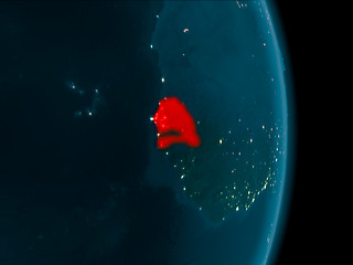 Image showing Senegal at night