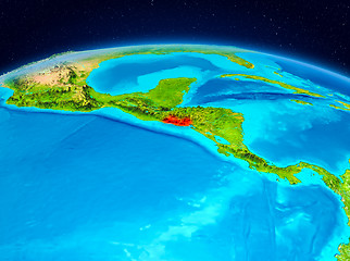 Image showing El Salvador from orbit