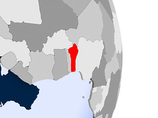 Image showing Liberia on globe
