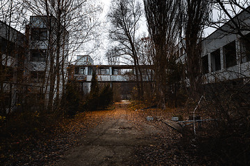 Image showing Abandoned factory exterior at Chernobyl