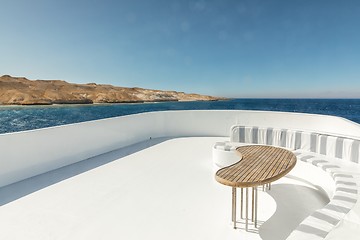 Image showing Relaxing area of luxury yacht