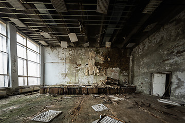 Image showing Abandoned room in Pripyat Hospital, Chernobyl Exclusion Zone 2019