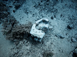 Image showing Toilet underwater in the sea