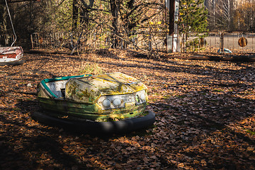 Image showing Old cart in Pripyat at Chernobyl Exclusion zone