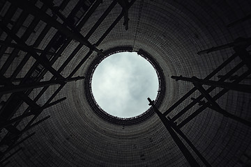 Image showing Cooling Tower interior as abstract industrial background