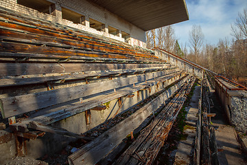 Image showing Part of the Abandoned stadium in Pripyat, Chernobyl Exclusion Zone 2019