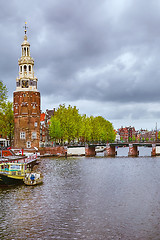 Image showing Clock Tower in Amsterdam