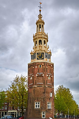 Image showing Clock Tower in Amsterdam
