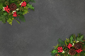 Image showing Christmas and Winter Background Border