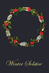 Image showing Natural Winter Solstice Wreath