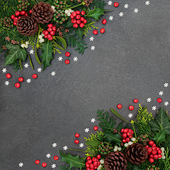 Image showing Winter and Christmas Background Border