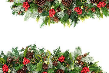 Image showing Winter and Christmas Background Border