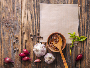 Image showing Background with spices for recipe