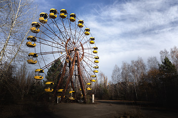 Image showing Ferris wheel of Pripyat ghost town 2019