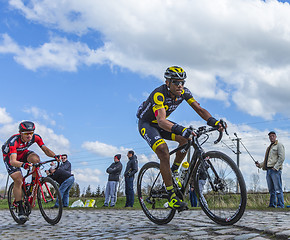 Image showing The Cyclist Yohann Gene - Paris Roubaix 2016