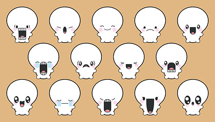 Image showing Cute Ghosts Celebrating Halloween