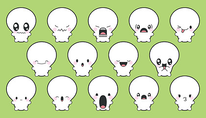 Image showing Cute Ghosts Celebrating Halloween