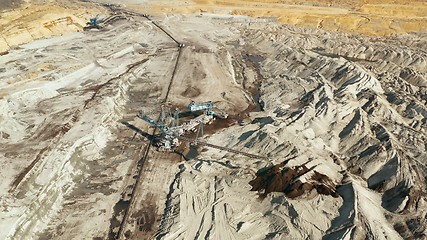 Image showing Coal Mine Excavation Drone Footage