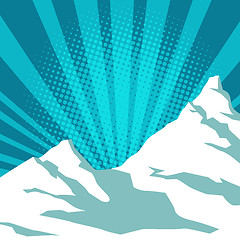 Image showing pop art snow mountain