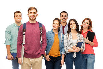 Image showing group of smiling students with books