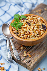 Image showing Homemade granola for a healthy breakfast.