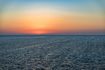 Image showing Beautiful sunset over the horizon