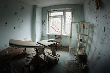 Image showing Deserted Hospital room in Pripyat, Chernobyl Excusion Zone 2019