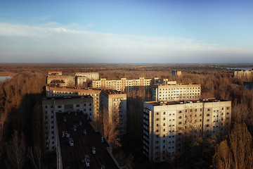 Image showing Abandoned Cityscape in Pripyat, Chernobyl Exclusion Zone 2019