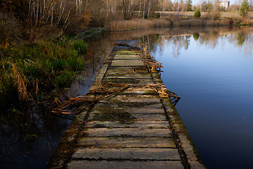 Image showing Old Pier on the water