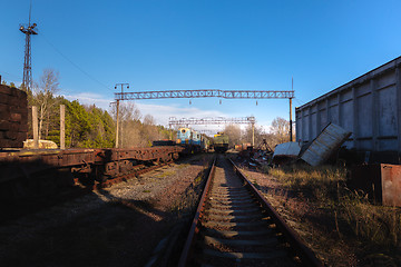 Image showing Abandoned railways leading to nowhere