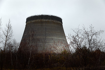 Image showing Cooling Tower of Reactor Number 5 In at Chernobyl Nuclear Power Plant, 2019