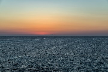 Image showing Beautiful sunset over the horizon