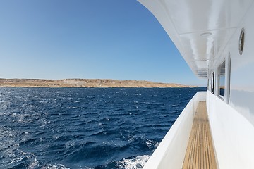 Image showing Corridor of luxury yacht