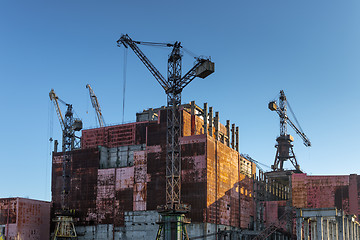 Image showing Part of an Unfinished Nuclear Reactor in Chernobyl