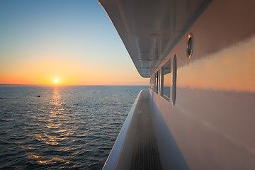 Image showing Corridor of luxury yacht