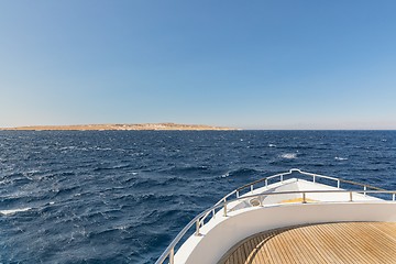 Image showing Boat heading towards the horizon