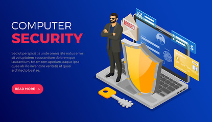 Image showing Computer Internet and Personal Data Security