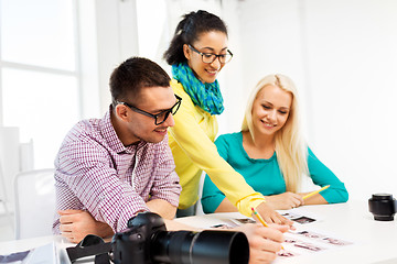 Image showing photographers with camera at photo studio