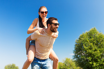 Image showing happy couple having fun in summer