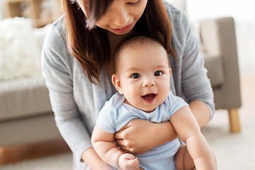 Image showing close up of mother with little baby at home