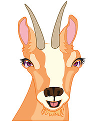 Image showing Mug animal chamois on white background is insulated