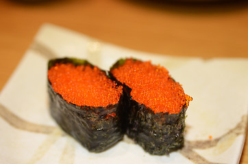 Image showing Tobiko Gunkan Sushi