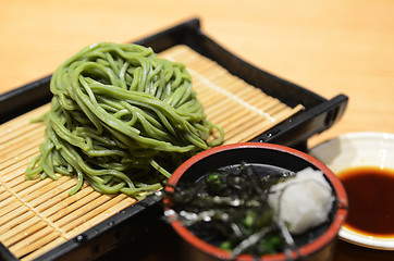 Image showing Cold noodles Japanese Soba