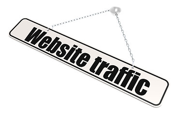 Image showing Website traffic word hang on the banner 