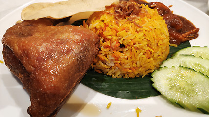 Image showing Nasi lemak traditional malaysian dish