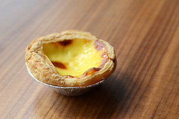 Image showing Delicious Portuguese egg tart dessert 