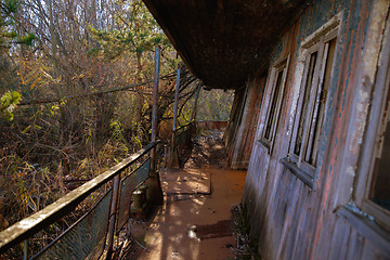 Image showing Damaged boathous at the swamps