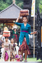 Image showing Bali, Indonesia - Feb 2, 2012 - Hari Raya Galungan and Umanis Galungan holiday fesival parade - the days to celebrate the victory of Goodness over evil, on February 2nd 2012 on Bali, Indonesia