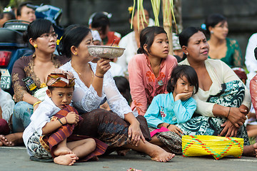 Image showing Bali, Indonesia - Feb 2, 2012 - Hari Raya Galungan and Umanis Galungan holiday fesival parade - the days to celebrate the victory of Goodness over evil, on February 2nd 2012 on Bali, Indonesia