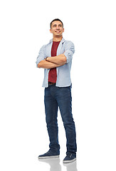 Image showing smiling young man over white background